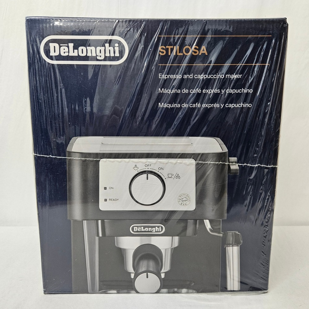 DeLonghi Stilosa Espresso Cappuccino Machine Black EC260BK 15 Bar Pump New